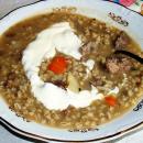 Vegetable pork barley soup with chicken livers and sour cream, by Silar 2010 I