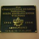 1946-1996 plaque ZSM in Sanok