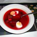 08411 Beetroot soup with vegetables and hard-boiled eggs, Sanok