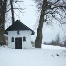 Wayside shrine at Płowieckiego Street in Sanok winter 3