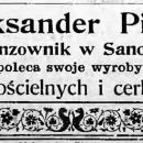 Advertisement of Aleksander Piech (1906)