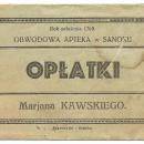 Envelope of Marian Kawski pharmacy in Sanok 3