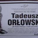 Obituary of officer Tadeusz Orłowski in Sanok (2016)a