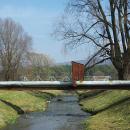 Płowiecki Stream Sanok footbridge pipeline