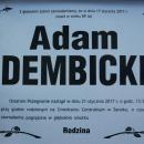 Obituary of Adam Dembicki in Sanok (2017)